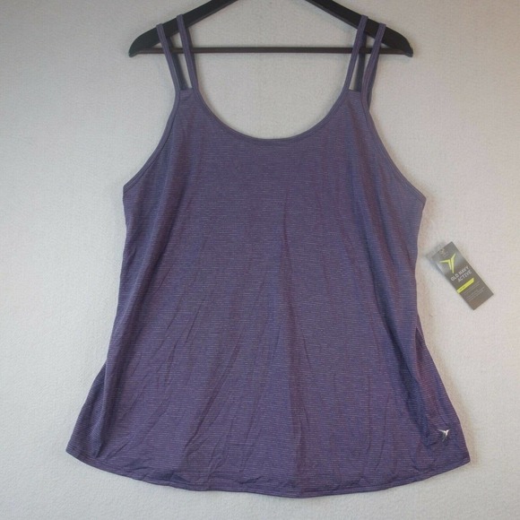 NEW Old Navy Active Tank Top Strappy Racer Back Loose Purple Women's Plus XXL - Picture 1 of 8